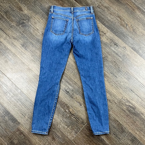 7 For All Mankind Distressed Skinny Jeans Pants Denim ((size 25)) - Picture 2 of 8